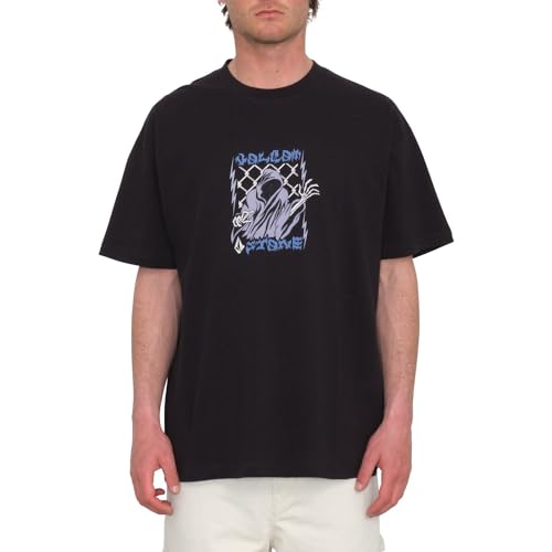 Volcom - Thundertaker Black Herren T-Shirt - Herren - Größe L - Schwarz von Volcom