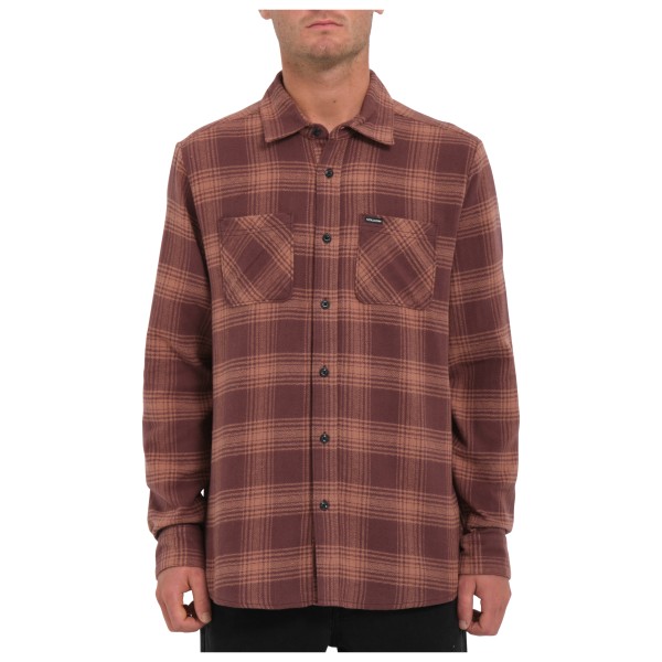 Volcom - Tone Stone L/S - Hemd Gr S braun von Volcom