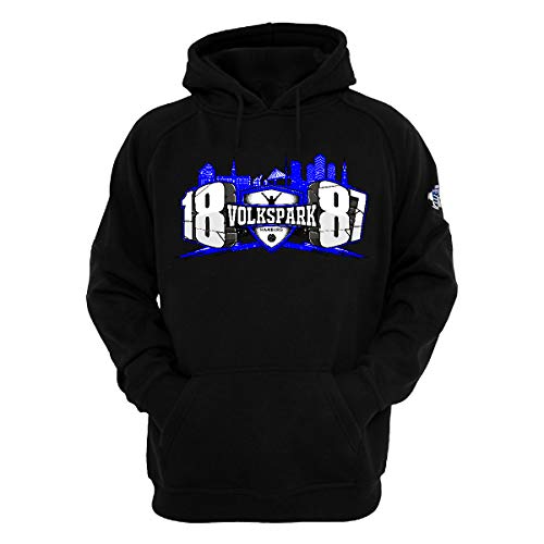 Kinder Hoodie 1887 Logo Volkspark Hamburg Schwarz 128 von Volkspark Hamburg Streetwear