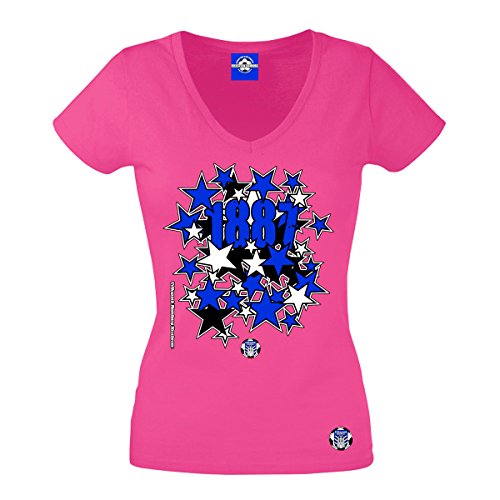 Volkspark Hamburg Streetwear Damen-Shirt 1887 Stars Pink XXL von Volkspark Hamburg Streetwear