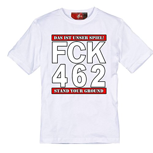 Volkspark Hamburg Streetwear Herren T-Shirt FCK 462 (DFB) (Weiss, m) von Volkspark Hamburg Streetwear