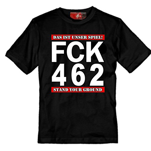 Volkspark Hamburg Streetwear Herren T-Shirt FCK 462 (DFB) (schwarz, l) von Volkspark Hamburg Streetwear