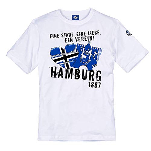 Volkspark Hamburg T-Shirt Eine Stadt Eine Liebe Weiß 5XL von Volkspark Hamburg Streetwear