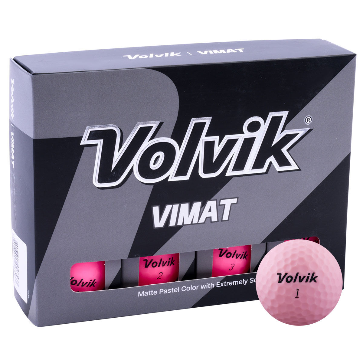 Volvik Pink Dimple ViMat 12 Golf Ball Pack | American Golf, One Size von Volvik