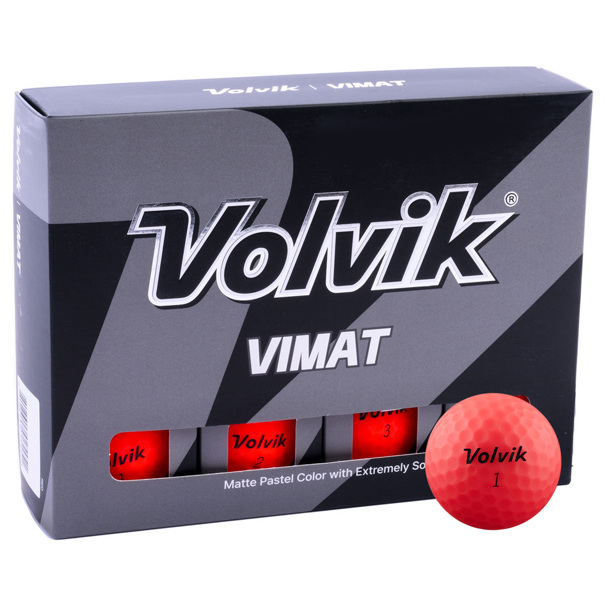 Volvik Red Dimple ViMat 12 Golf Ball Pack | American Golf, One Size von Volvik