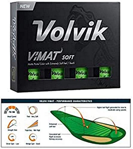 Volvik Unisex Vimat Golfball, Gelb, Einheitsgröße, Unisex, grün, Einheitsgröße von Volvik
