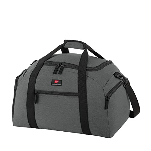 Von Cronshagen Reisetasche T1 RT34 | praktische Tasche mit großem Hauptfach | Reisetasche für Sport, Reise, Freizeit | Abnehmbarer Schulterriemen mit Polsterung (Grey 2-Tone, M - mittlere Tasche) von Von Cronshagen
