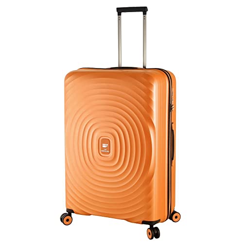 Von Cronshagen Reisetrolley Mogens | Stabiler Koffer in verschiedenen Größen | Hartschalenkoffer aus stabilem Material | mit TSA Zahlenschloss | Reisekoffer (orange, L - großer Koffer 77cm) von Von Cronshagen