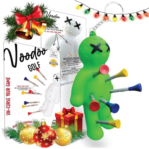 Voodoo Golf Ball-Tee-Halter | Neuheit Schlüsselanhänger Zubehör für Tasche | Geschenke für Männer | passend für 3 1/4, 2 3/4, 1 1/2 Tees (grün) von Voodoo Golf