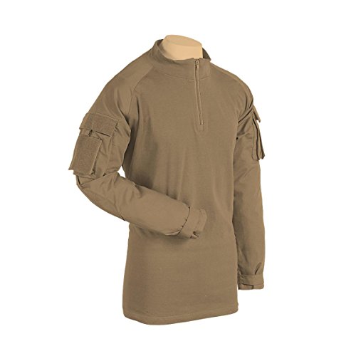 VOODOO TACTICAL Herren Combat Shirt mit Reißverschluss, Herren, 01-9582007093, Coyote, M von VOODOO TACTICAL