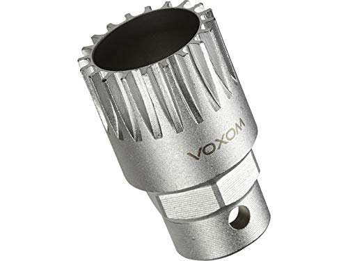 Voxom Innenlagerwerkzeug Aufsatz WKl26 Shimano Cartridge und ISIS kompatibel, CNC gefräst, 718000068 Werkzeuge, Silber, One Size von Voxom
