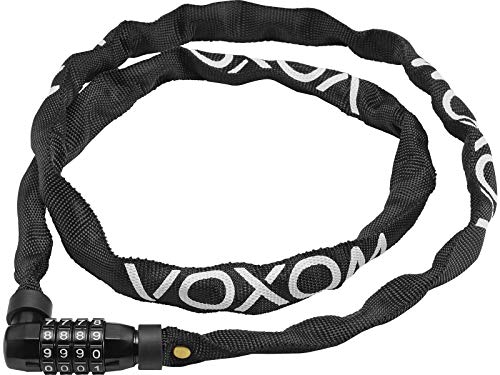 Voxom Kettenschlösser Fahrradschloss Sch2 Zahlencode 4-stellig, schwarz, 4 x 1200 mm, 718000077 von Voxom