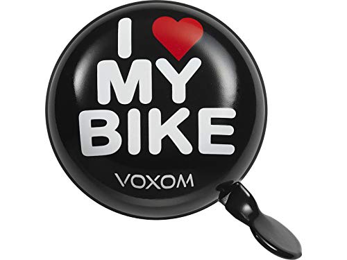 Voxom Klingel KL17 80mm Durchmesser, Stahl, schwarz, i Love My Bike, YWS-2000 ILMB Klingeln & Hupen, m von Voxom