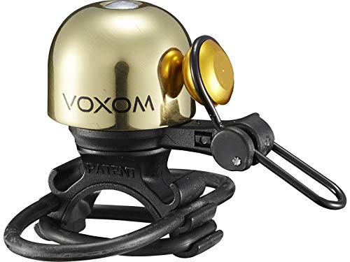 Voxom Klingeln und Hupen Voxom Klingel KL20 für 22, 2-31, 8mm Lenker, O-Ring Befestigung, Messing, Gold, N+1-B724BPQ, Messing, m, 719000004 von Voxom