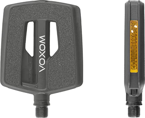 Voxom Pedale Pe2 mit Reflektoren, Industrielager, Antirutsch, Urban, Trekking Bike, City Bike, Schwarz von Voxom