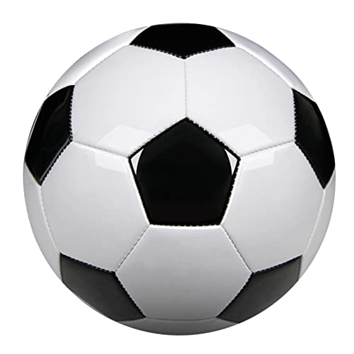 Vrttlkkfe Trainings-Fußballbälle, PU-Leder, schwarz-weiß, Größe 5 von Vrttlkkfe