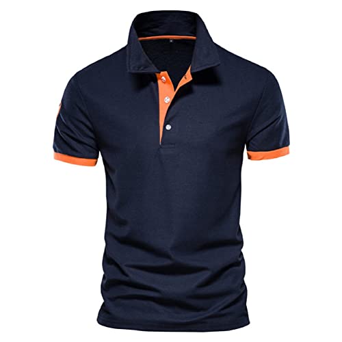 Vsadsau Stickerei Poloshirts für Herren Casual Solid Slim Fit Tee Tops Sommer Polo T Shirts von Vsadsau