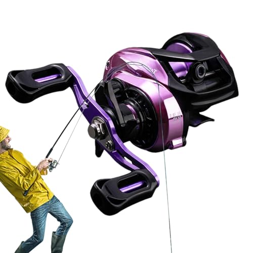 Spinn-Angelrolle – Angelwerkzeuge und Zubehör, Eisangelausrüstung, einzigartiges Angeln für Männer, Metalldraht-Cup-Design, super Bremskraft zum Werfen von Vuggdt