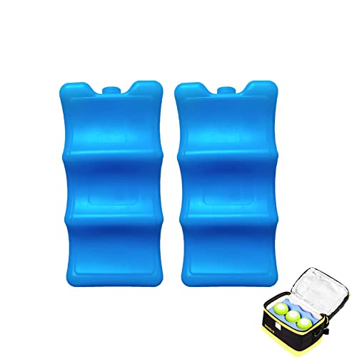 Vulevirtue 2 Stück Kühlakku, Kühltasche und Kühlbox,Kühlelemente für Haushalt und Freizeit, 600ml, 21 * 10 * 5cm (blau) (Blue) von Vulevirtue