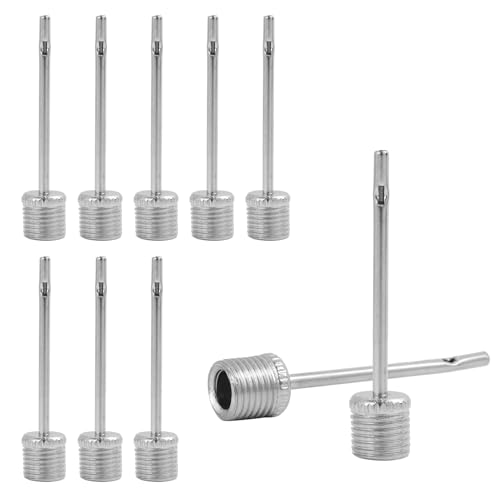 10-teiliges Ballpumpe，Ballnadel Set Hochwertiges Ballnadel Set aus Edelstahl - Nadeln Set für Fußbälle, Basketbälle, Handbälle und Volleybälle - Robust, Vielseitig und Praktisch mit Aufbewahrungsbox von Vxiwscy