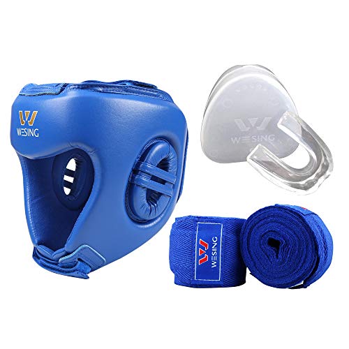Wesing Box-Kopfbedeckung mit Handbandagen Mundschutz Kopfschutz Sets von W WESING
