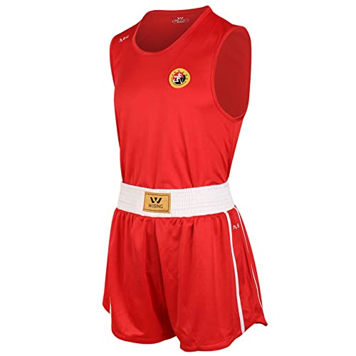 Wesing Wushu Sanda Anzug Sanshou Uniform Competetion Training Sanda Bekleidung Set - XL - rot von W WESING
