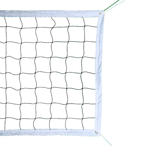 Volleyballnetz mit Flugzeug-Stahlkabel – Volleyball-Ersatznetz für Outdoor- oder Indoor-Sport, Hinterhof, Schulhof, Pool, Strand (90 x 90 cm), tragbares Outdoor-Volleyballnetz, Stangen Nicht im von W.F&STAUB Sport