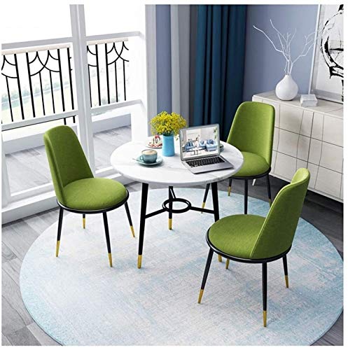 Büro-Konferenzraum-Business-Couchtisch-Set, einfache Tisch-Stuhl-Kombination, Café-Desserttisch, ein Tisch, drei Stühle, moderner kleiner runder Tisch, Bürozimmer (Farbe: Dunkelbraun) (grün) To pursue von WADRBSW