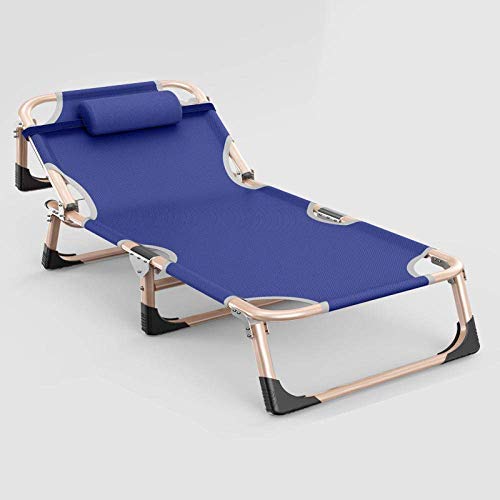 CHFQ Reclining Lounger Recliners Klappbare Zero-Gravity-Stühle, klappbare Sonnenliege, Liegestuhl, Gartenstuhl, verstellbare Rückenlehne, leicht, faltbar-Marineblau erforderlich To pursue happiness von WADRBSW