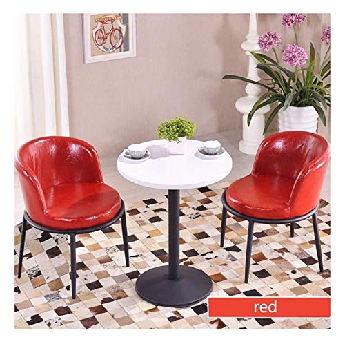 Moderner Konferenzraumtisch, Business-Couchtisch, Couchtisch und Stuhl-Kombination, Büro, Besprechungsraum, Lounge, Geschäftstreffen, Empfang, Verhandlung, Tisch- und Stuhl-Set (Farbe: Weiß) (Rot) To von WADRBSW