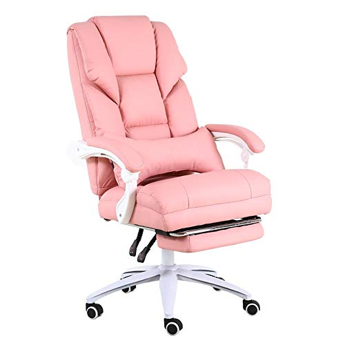 Sessel Racing Gaming Stuhl Ergonomischer Chefsessel 170° neigbarer Bürostuhl mit 70 cm hoher Rückenlehne Großer Sitz Mit Fußstütze Ergonomischer Chefsessel Traggewicht 150 kg (Farbe: Rosa) To pursue von WADRBSW
