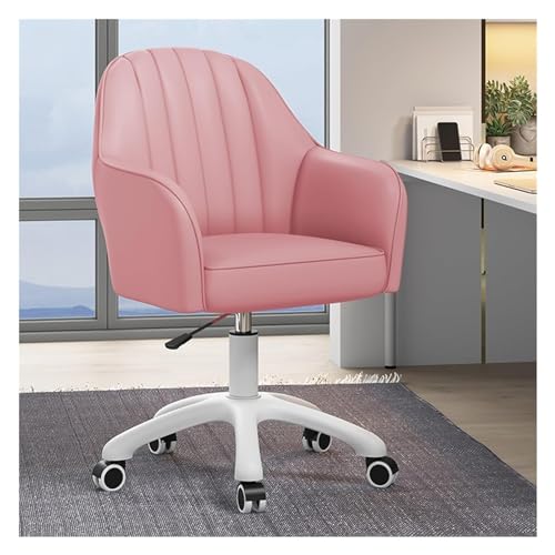 Stuhl, Schreibtischstuhl, moderner Drehsessel, verstellbare Arbeitsstühle, moderner Bürostuhl, Make-up-Stuhl, 360° drehbarer Computerstuhl, Stuhl mit mittlerer Rückenlehne, Wohnzimmerstühle/Rosa/Größe von WADRBSW