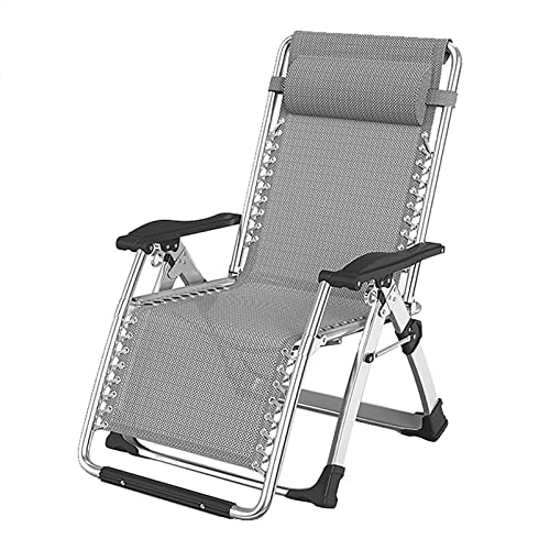 WADRBSW Lounge Chair, Sonnenliegen Zero Gravity Chair, übergroßer Liegestuhl mit abnehmbarem Kissen und Tablett für den Innen- und Außenbereich, ergonomischer Terrassenliegestuhl (Farbe: B) to Pursue von WADRBSW