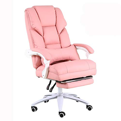 WADRBSW Sessel Home-Office-Schreibtischstuhl Game-Live-Stuhl 170° neigbares Design Komfort-Rückenlehne Boss-Stuhl Traggewicht 200 kg 3 Farben optional (Farbe: Rosa) to Pursue Happiness von WADRBSW