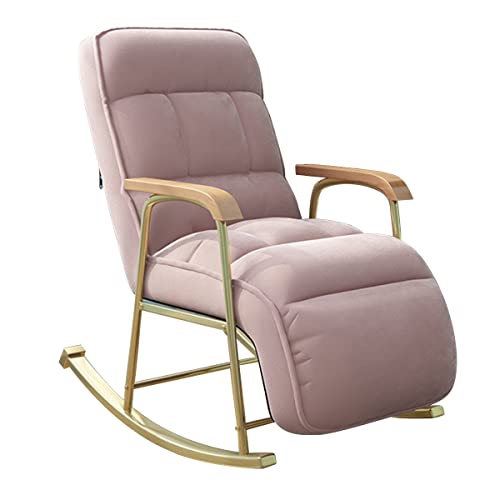 Gepolsterter Schaukelstuhl für das Kinderzimmer, verstellbarer Rückenlehnenstuhl für das Wohnzimmer, gepolsterter Schaukelstuhl, bequemer Liegestuhl für den Außenbereich mit Armlehnen, Lazy Chair von WAGXIyU
