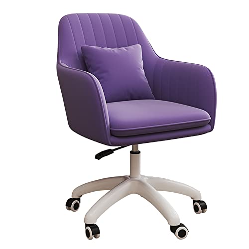Home-Office-Stuhl, moderner Samt-Schreibtischstuhl mit Rollen, 360° drehbar und höhenverstellbar, ergonomische Schreibtischstühle, Stuhl mit niedriger Rückenlehne und Armlehnen für Schlafzimmer, von WAGXIyU