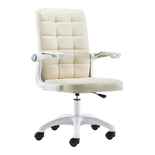WAGXIyU Drehbarer Schreibtischstuhl mit hoher Rückenlehne, ergonomisches Design, Chefsessel, bequemer drehbarer Schreibtischstuhl mit hochklappbaren Armlehnen, Heimbürostuhl für Schlafzimmer, von WAGXIyU