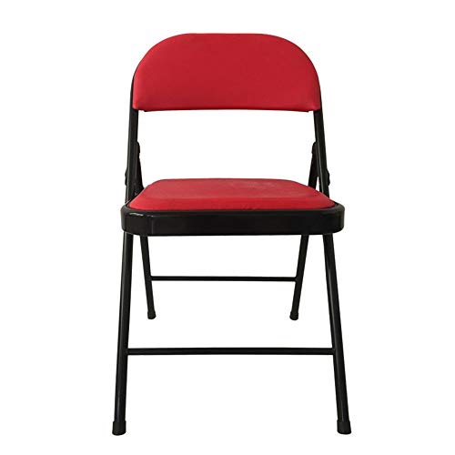 WAGXIyU Ergonomischer Büro-Computerstuhl, Outdoor-Freizeit-Lounge-Stuhl, Leichter Klappstuhl für Gast-Besucher-Konferenz (Farbe: Rot, Größe: 78 x 47 x 40 cm)/Rot/78 x 47 x 40 cm von WAGXIyU