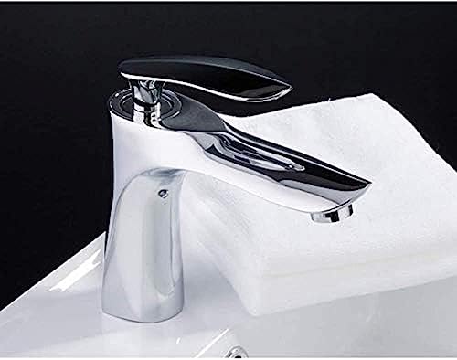 WAGXIyU Hot and Cold Water Sink Faucet Chrome Bathroom Faucet Single Handle Sink Mixer Tap Chrome Faucets von WAGXIyU