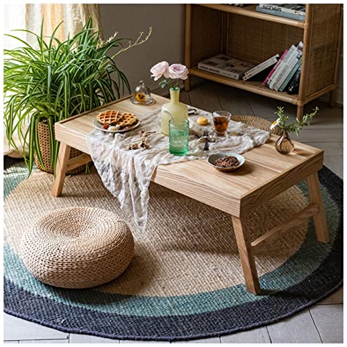 WAGXIyU Japanischer Bodentisch, niedriger Altartisch für Meditation, Tatami-Couchtisch, Kleiner Teetisch zum Sitzen auf dem Boden, zum Essen und für spirituelle Praktiken von WAGXIyU