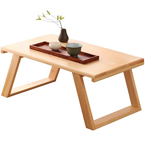 WAGXIyU Japanischer Tatami-Tisch, Retro-Meditation, niedriger Tisch, Heim-Couchtisch, Wohnzimmer, Zen-Teetisch, geeignet für Erkerfenster (Größe: 60 x 35 x 29 cm) von WAGXIyU