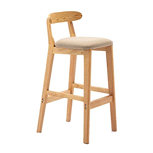 WAGXIyU Moderne Barhocker-Stühle, gepolsterter Stuhl, Thekenhocker, armlose Barstühle mit Holzbeinen für Inselküche, Esszimmer, Wohnzimmer, 75 cm von WAGXIyU