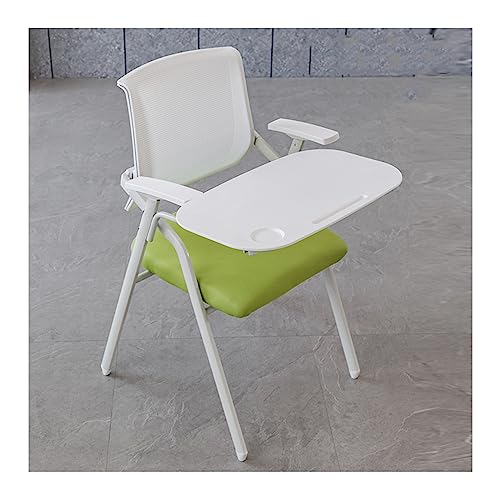 WAGXIyU Tablet-Sessel mit Air-Vent-Rückseite, stapelbar, für Büro, Schule, Klassenzimmer, Schulung, Konferenz, Wartezimmer (Farbe: Grün) von WAGXIyU