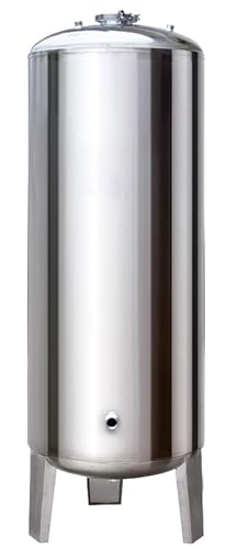 Pressure Tank 60 100 160 200 250 300 L Drucktank für Brunnenpumpe/Wassersystem, vertikaler/horizontaler Wasserdrucktank-Blasen-Installationssatz aus Edelstahl für Druckbrunnensystem ( Color : Vertical von WAHHWF