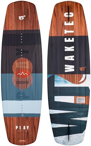 WAKETEC Wakeboard Play 139 cm, für Anfänger und Hobby Fahrer, leicht zu Fahren, Körpergewicht 60-85 kg, Jugendliche Erwachsene Einsteiger, blau grau von WAKETEC