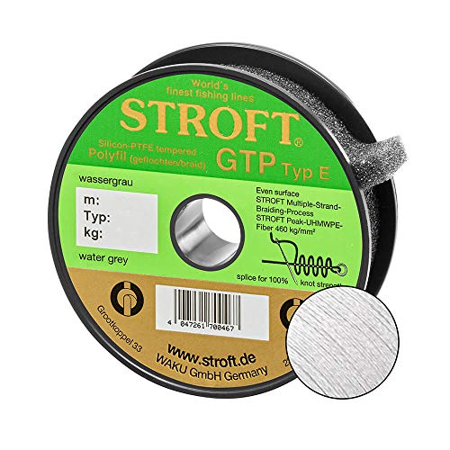 WAKU Stroft Schnur GTP Typ E geflochten wassergrau 150m Typ E8 24,00kg von WAKU