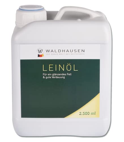 WALDHAUSEN Lein-Öl - Für ein glänzendes Fell und gute Verdauung, 2,5 l von WALDHAUSEN