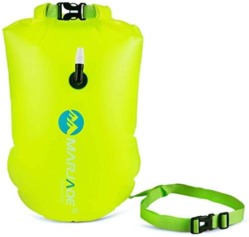 Schwimmboje Pull Buoys - Schwimmboje im Freien Schwimmkabine und Packsack für Schwimmer und Triathleten im offenen Wasser Leichter und sichtbarer Schwimmer für sicheres Training und Rennen (Green) von WANDER EU