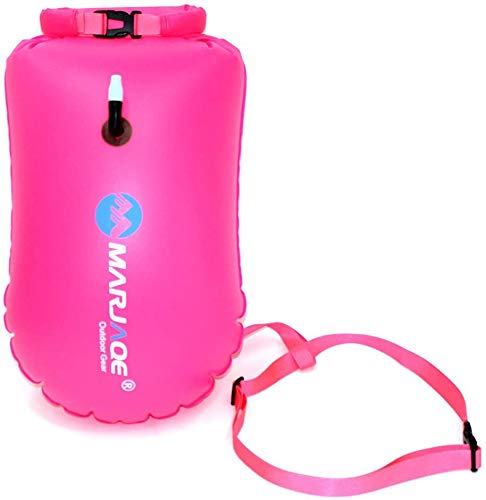 Schwimmboje Pull Buoys - Schwimmboje im Freien Schwimmkabine und Packsack für Schwimmer und Triathleten im offenen Wasser Leichter und sichtbarer Schwimmer für sicheres Training und Rennen (Pink) von WANDER EU