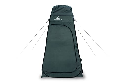 WANDERFALKE® Pop-up Zelt, Umkleidezelt, Toilettenzelt, Duschzelt 120x120x210cm für Outdoor, Camping, Angeln, Strand, inkl. Tragetasche (Piniengrün) von WANDERFALKE